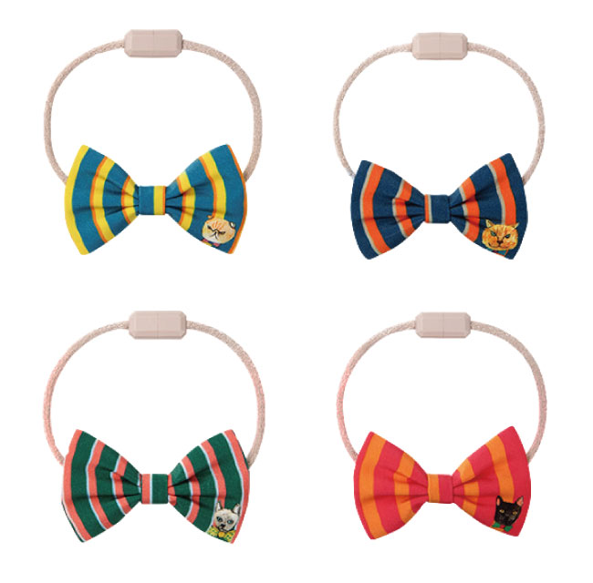 necono Mannine cat ribbon necklace(マンナイン キャット リボン ネックレス)　ストライプ　