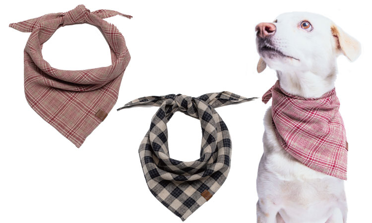 Dog Bandana Check L ドイツ製 大型犬用バンダナ モッピーアンドナナは大切なパートナーに良質なフード グッズ サービスを提供する