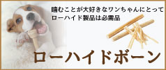 噛むことが大好きなワンちゃんにとってローハイド製品は必需品